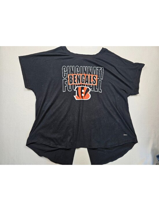 MSX Michael Strahan Tops - Cincinnati Bengals Womens Split Back NFL T-Shirt MSX Michael Strahan Size XXL Bl